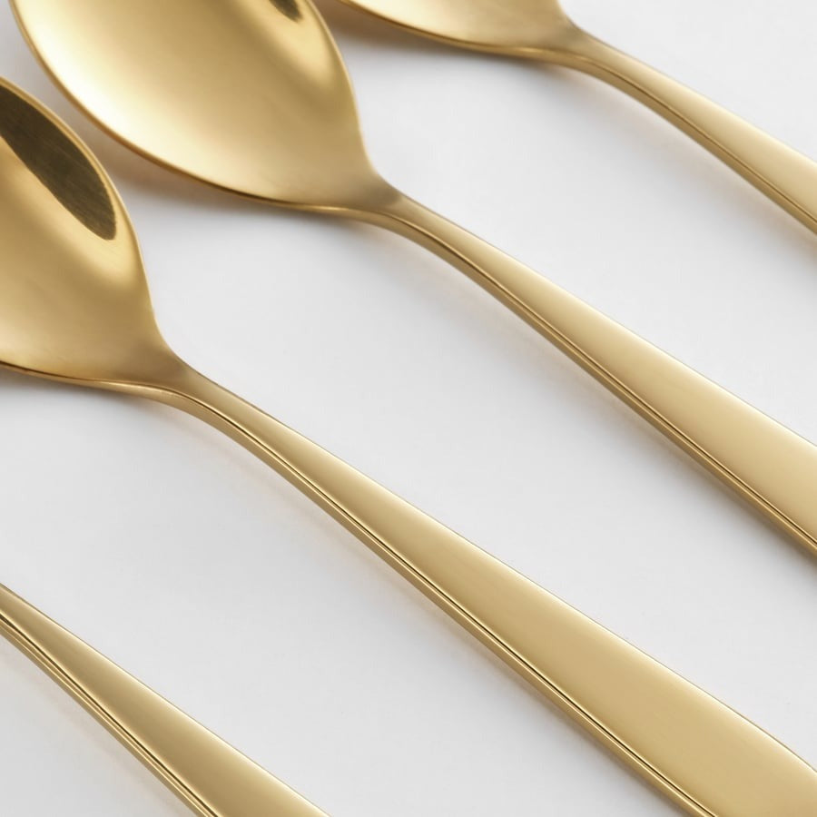 TILLAGD Coffee spoon, brass-colour, 12 cm