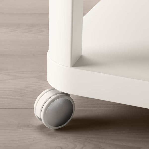 TINGBY Side table on castors, white, 50x50 cm