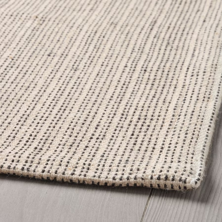 TIPHEDE Rug, flatwoven, natural/black, 120x180 cm