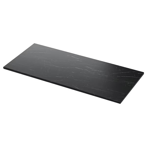 TOLKEN Countertop, black marble effect/foliated board, 102x49 cm