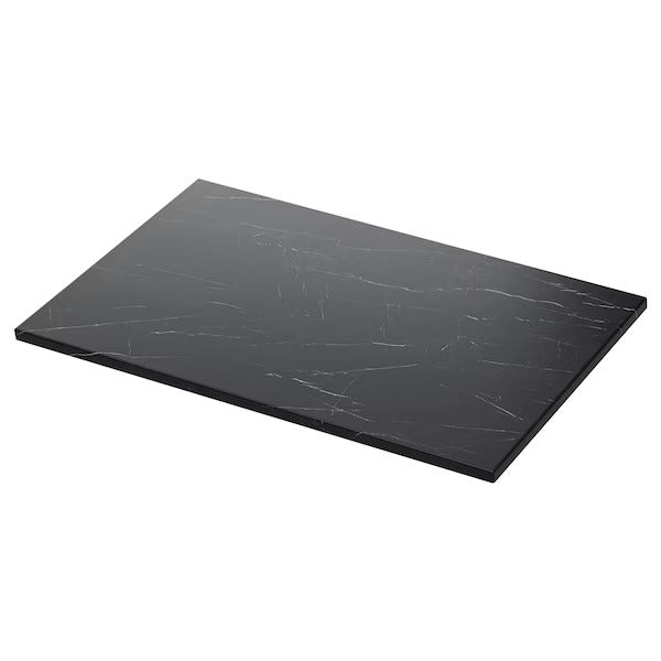 TOLKEN Countertop, black marble effect/foliated board, 102x49 cm