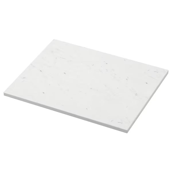 New TOLKEN Countertop, white marble effect/foliated board, 122x49 cm