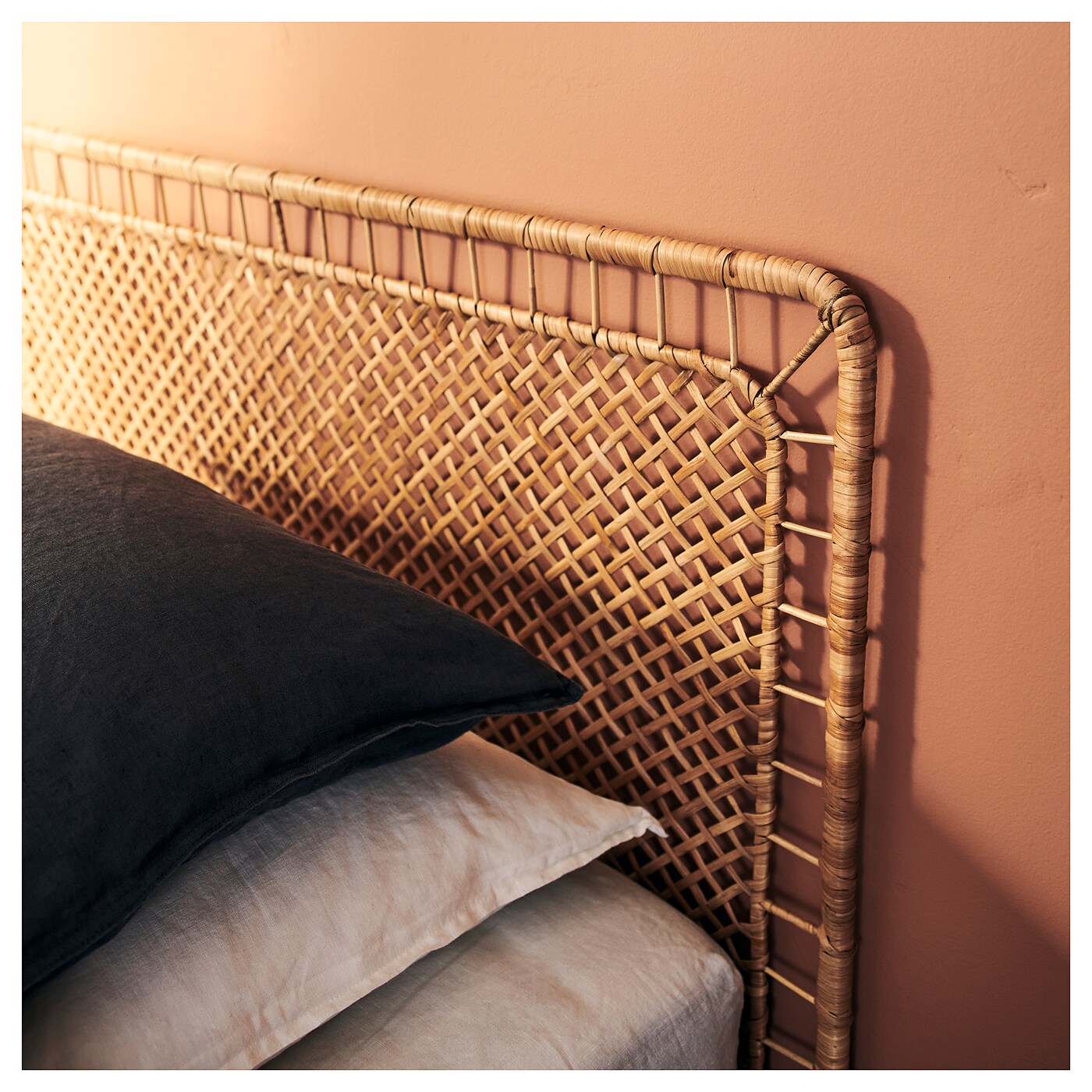 TOLKNING Headboard, handmade rattan