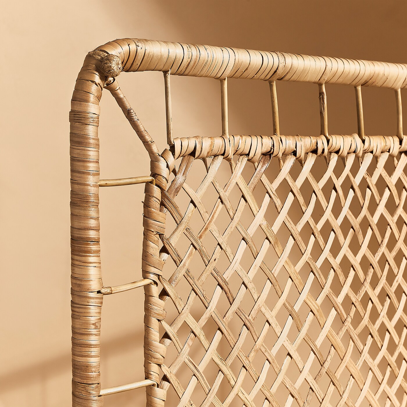 TOLKNING Headboard, handmade rattan