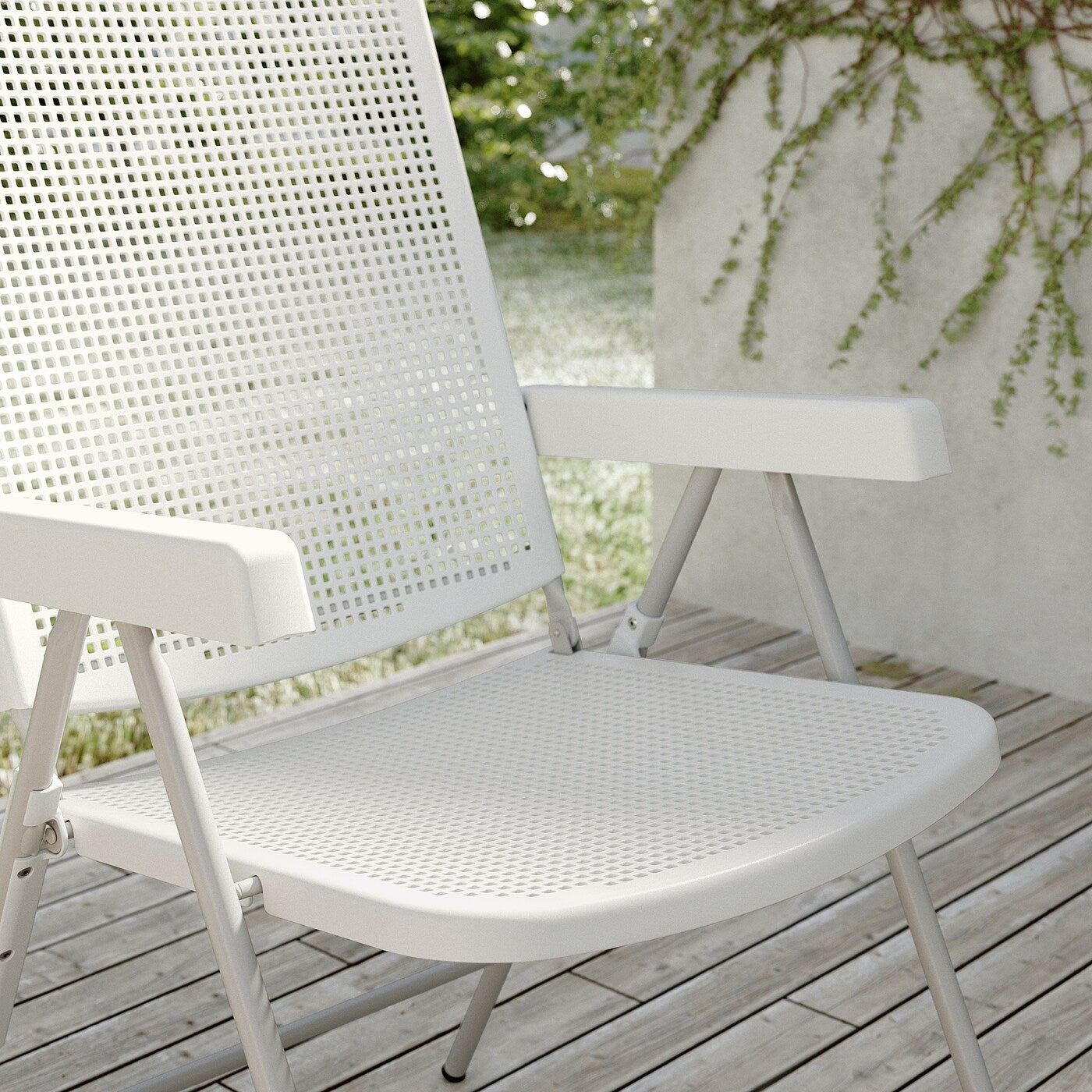 TORPARÖ Reclining chair, outdoor, white/grey