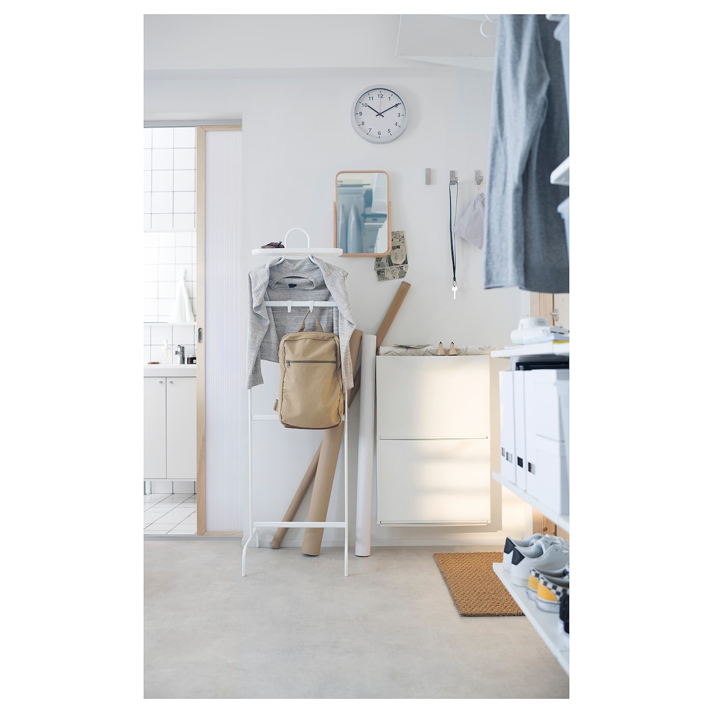 TRONES Shoe cabinet/storage, white, 52x18x39 cm