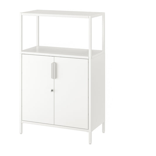 TROTTEN Cabinet with doors, white, 70x35x110 cm