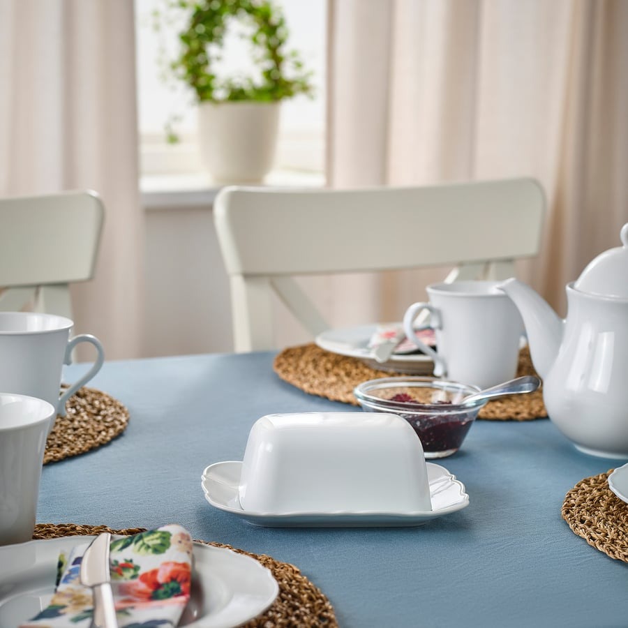 UPPLAGA Butter dish, white