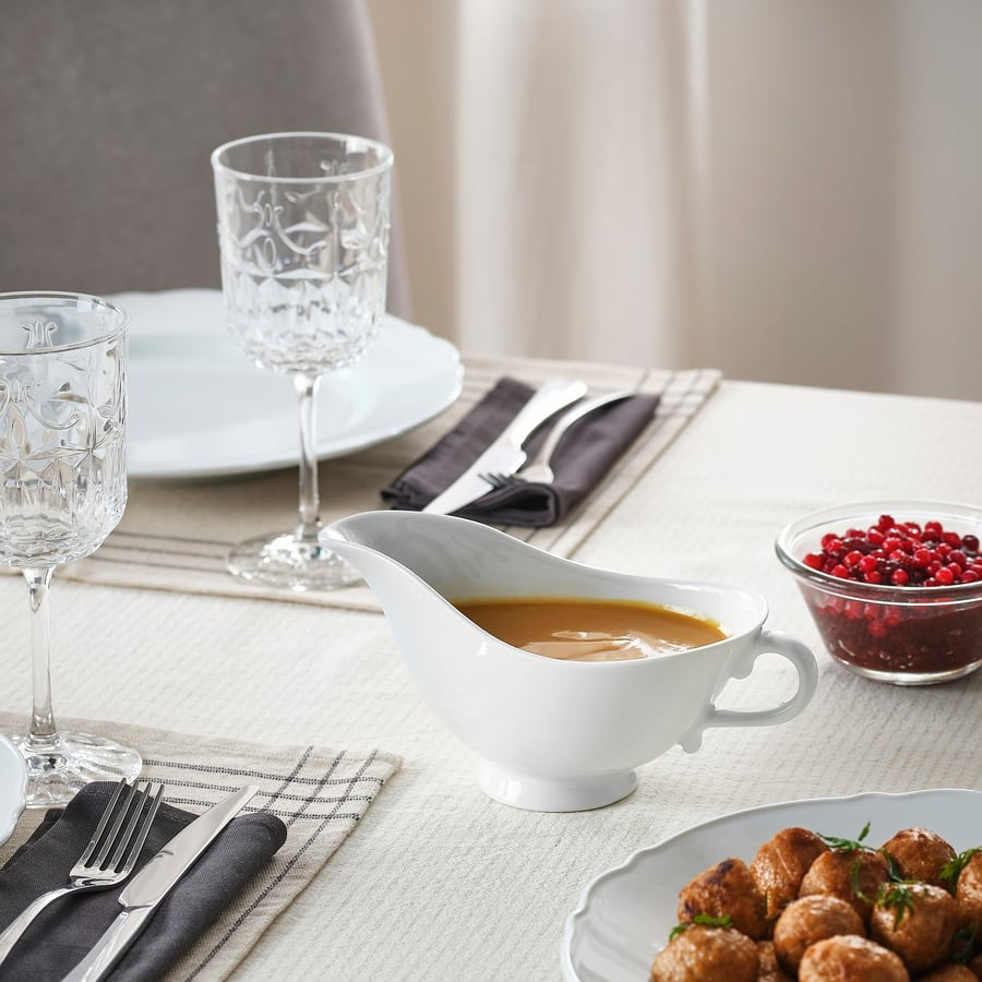UPPLAGA Gravy boat, white, 0.3 l