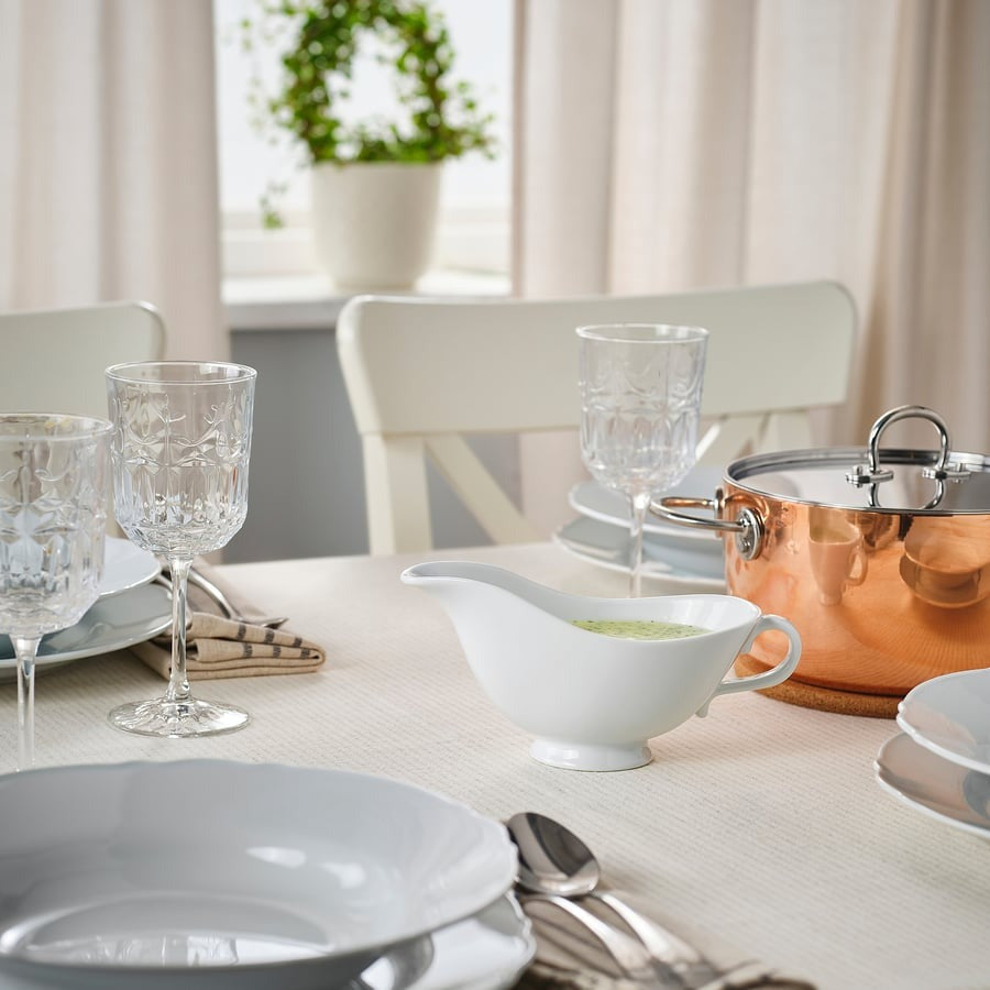 UPPLAGA Gravy boat, white, 0.3 l