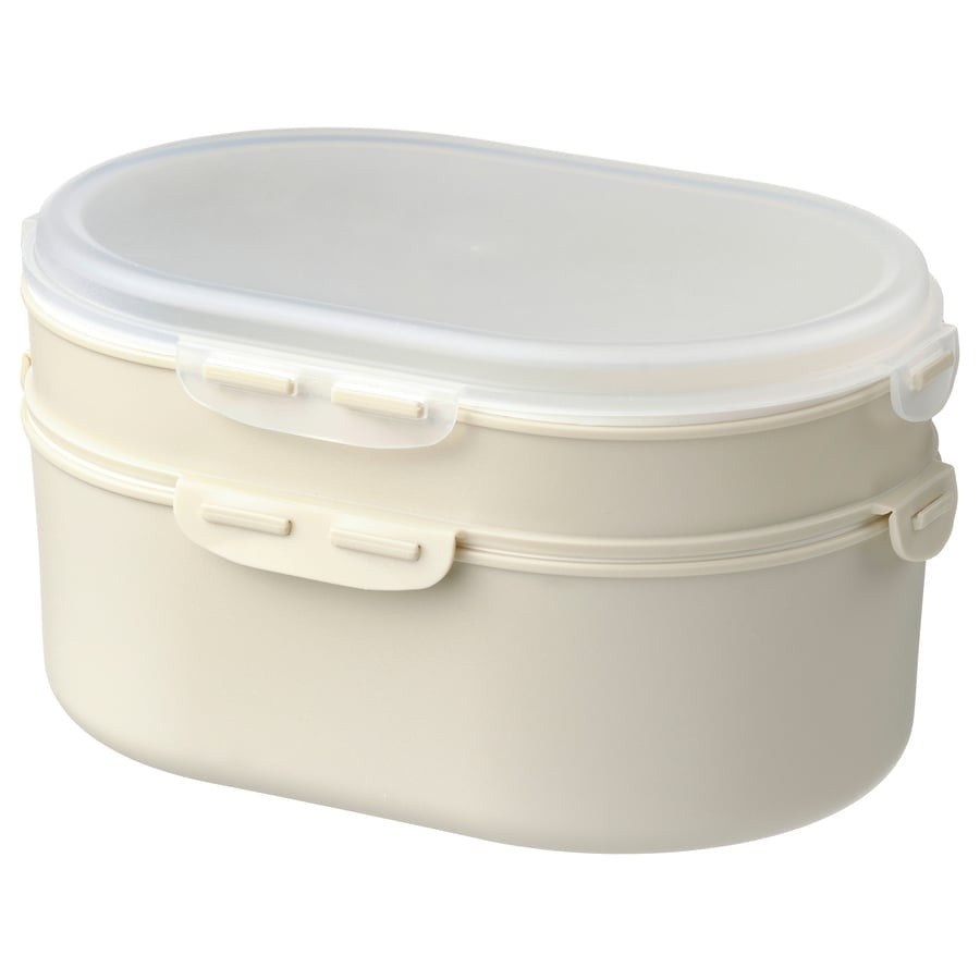 UTBJUDA Stackable lunch box for dry food, light green