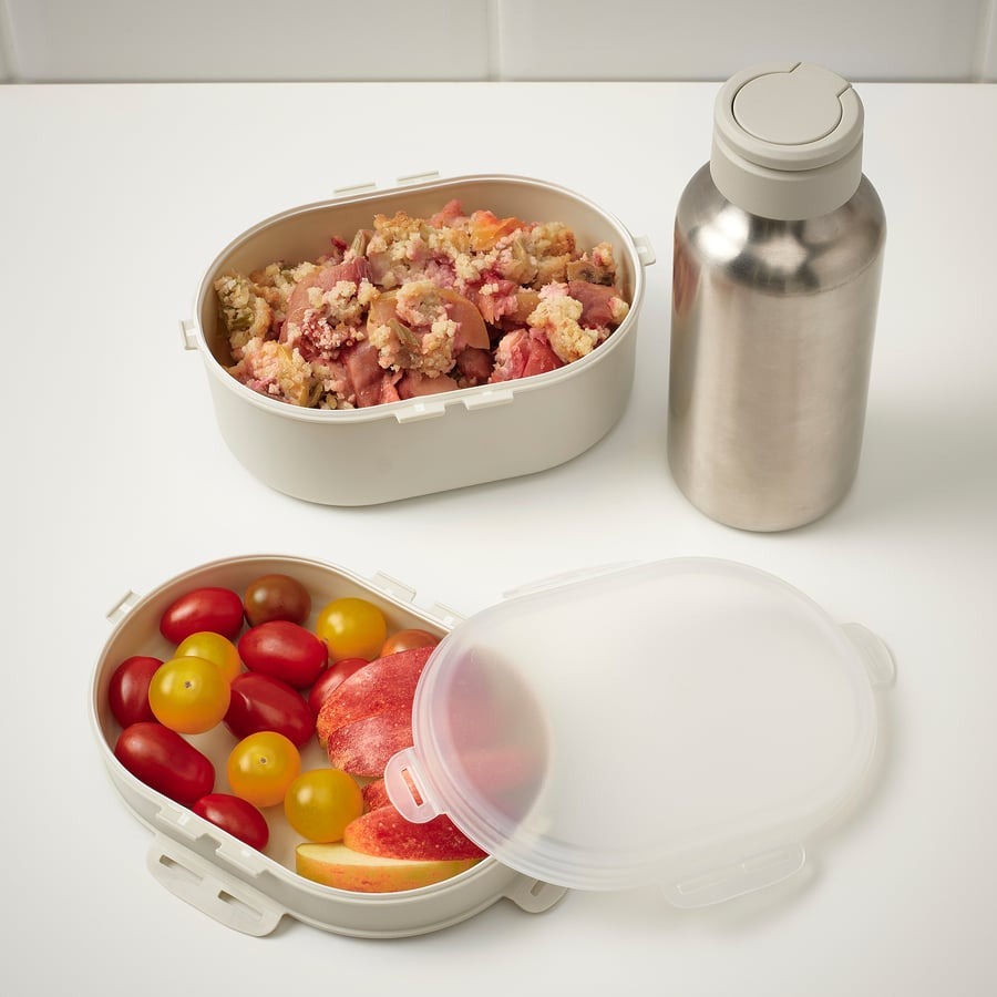 UTBJUDA Stackable lunch box for dry food, light green