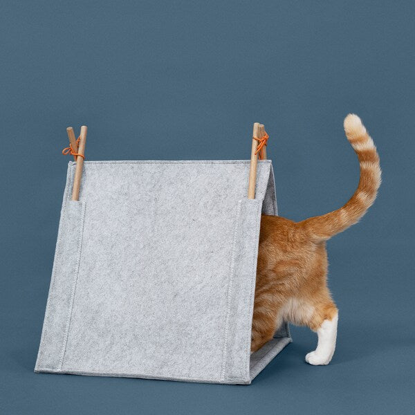 UTSÅDD Cat house - grey/felt