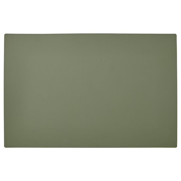 UTSÅDD Place mat for food bowl - grey-green 33x50 cm