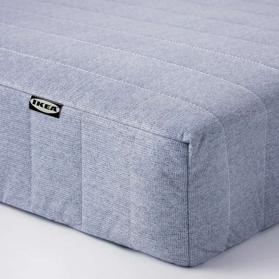 VADSÖ Sprung mattress, extra firm/light blue, 90x200 cm