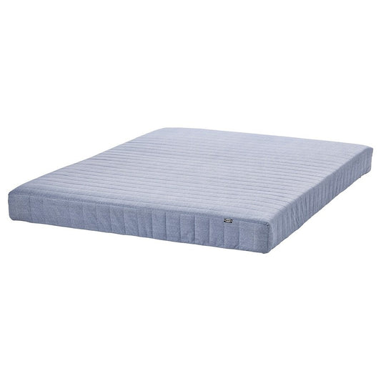 VADSÖ Sprung mattress, extra firm/light blue, 150x200 cm