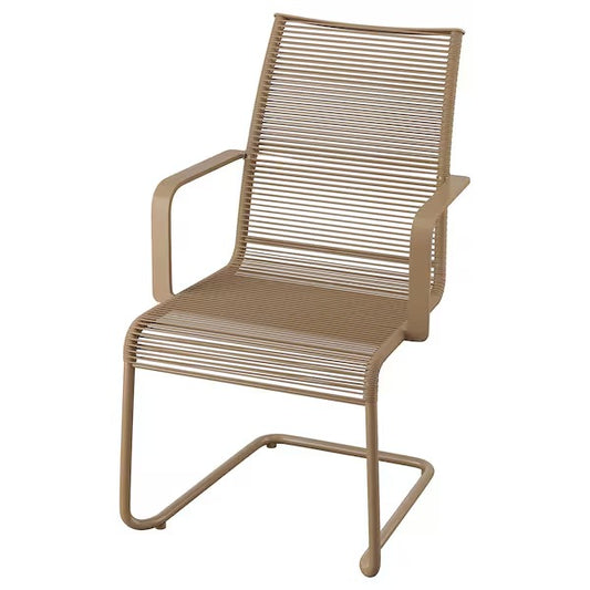 VÄSMAN Chair with armrests, outdoor, brown