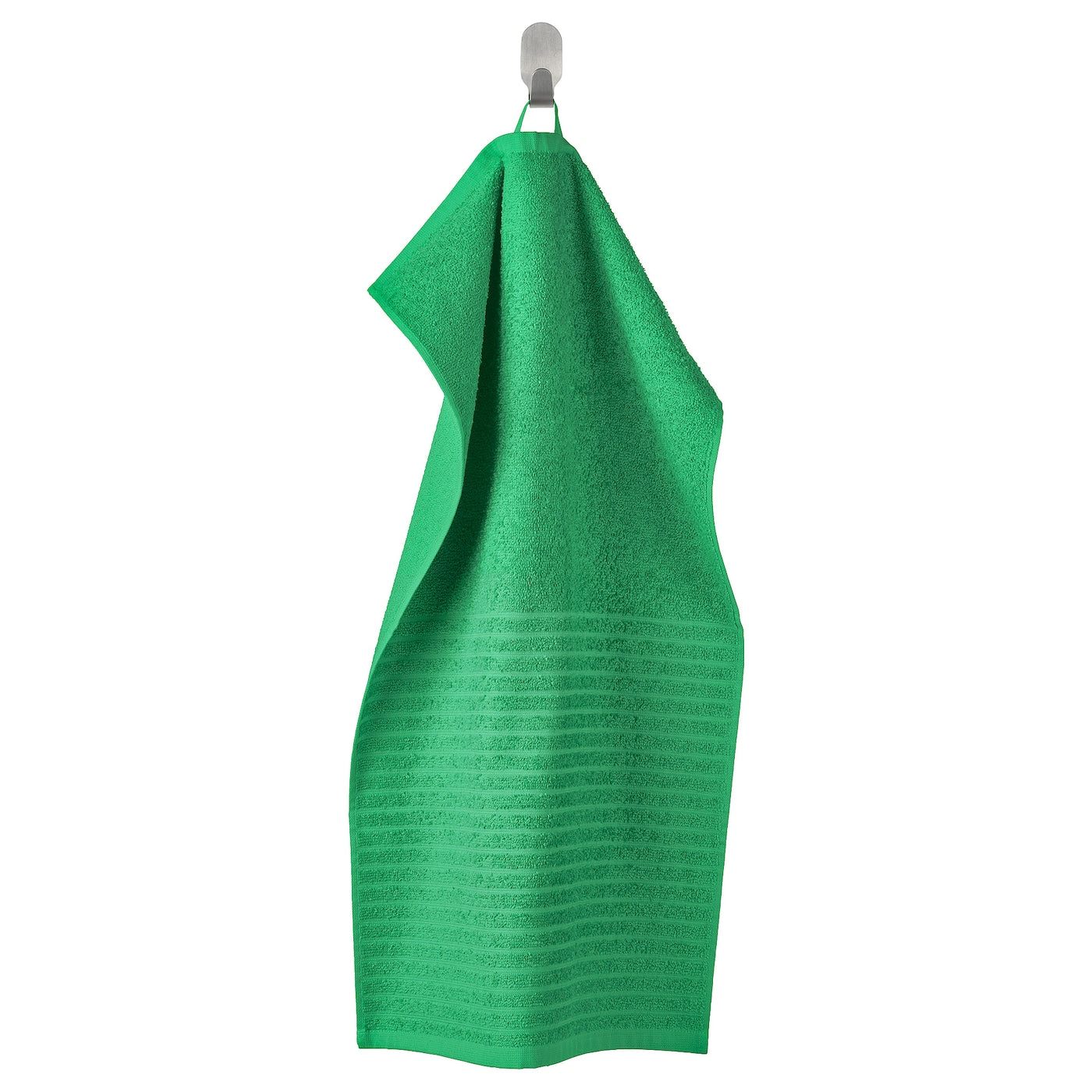 VÅGSJÖN Hand towel, bright green, 40x70 cm