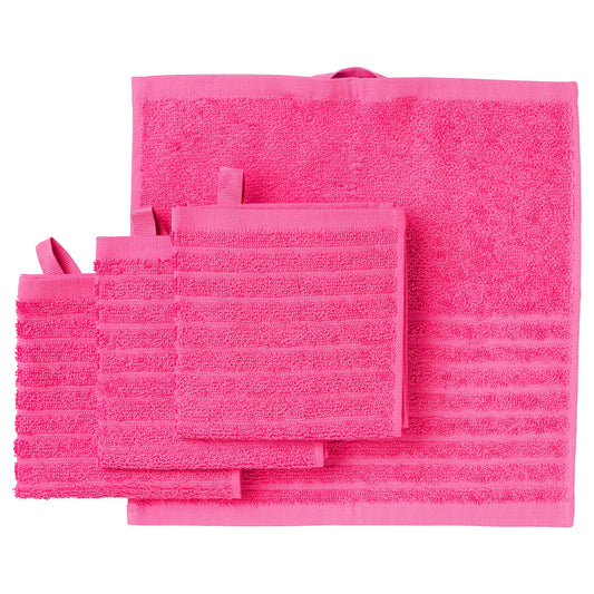 VÅGSJÖN Washcloth, bright pink, 30x30 cm