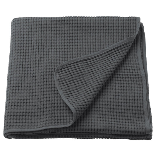 VÅRELD Bedspread, dark grey, 150x250 cm