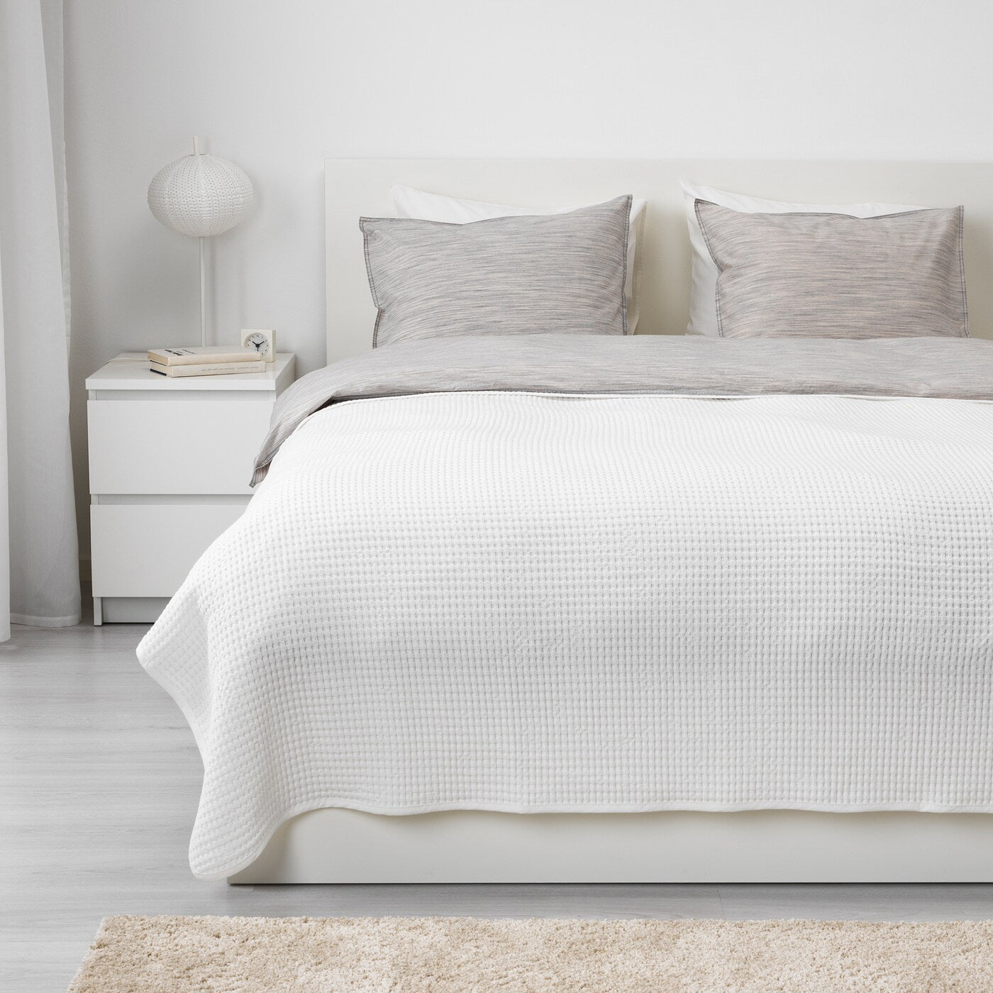 VÅRELD Bedspread, dark grey, 150x250 cm