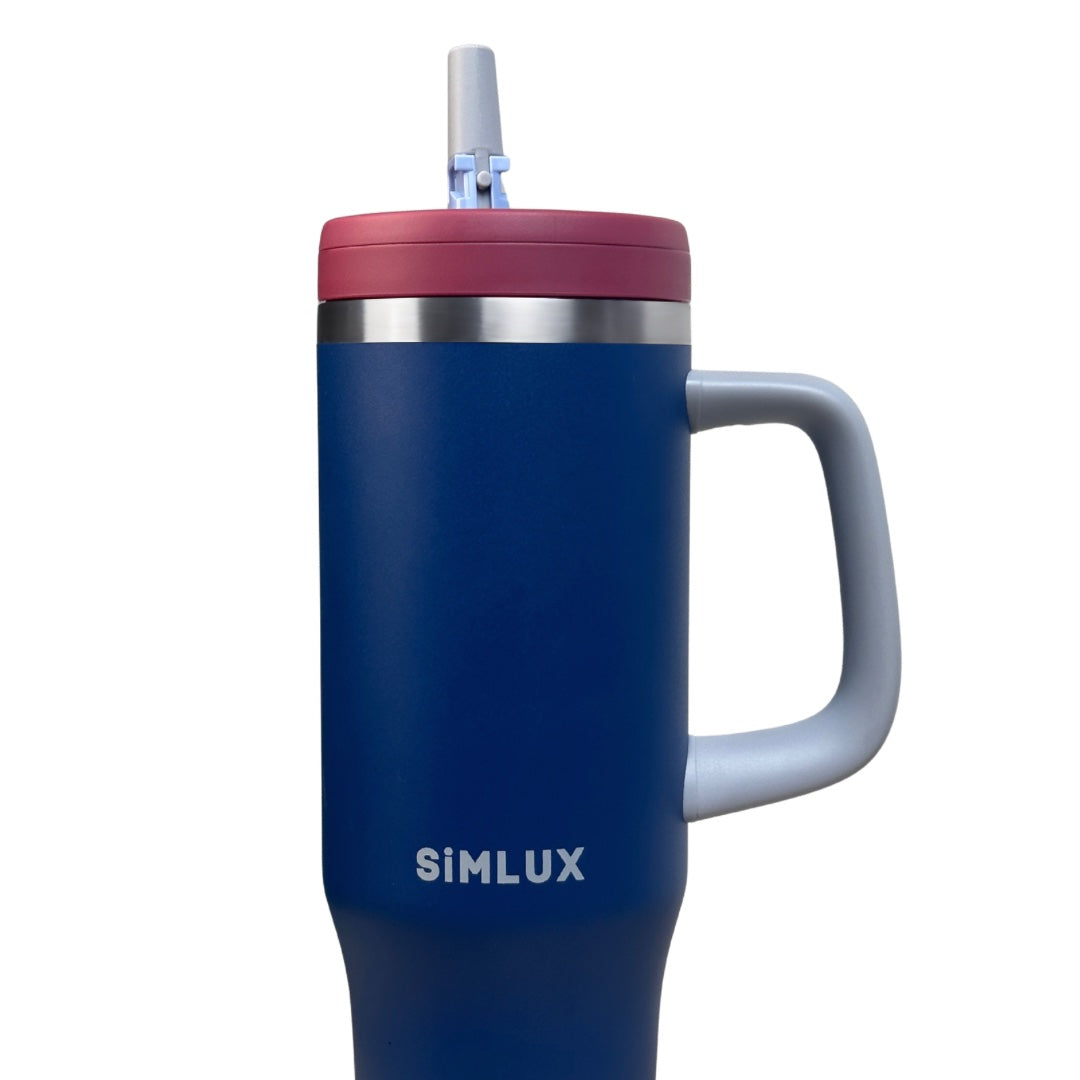 SiMLUX Tumbler Cup with Flip Straw