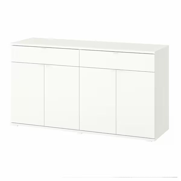 VIHALS Sideboard, white, 140x37x75 cm