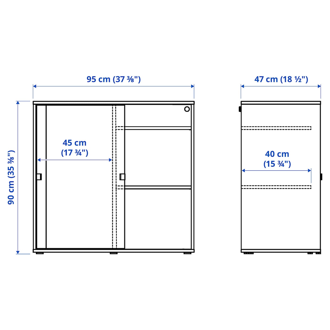 VIHALS Storage combination, white, 165x47x90 cm  6,580THB