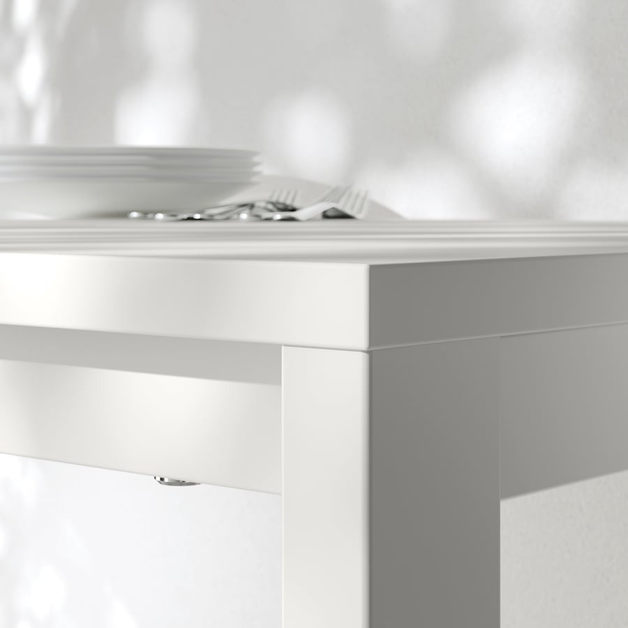 VIHALS Table, white/white, 74x74 cm