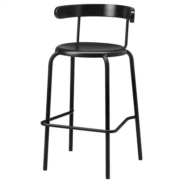 YNGVAR Bar stool, anthracite, 75 cm