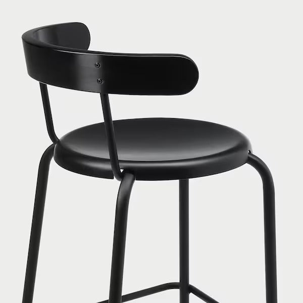 YNGVAR Bar stool, anthracite, 75 cm