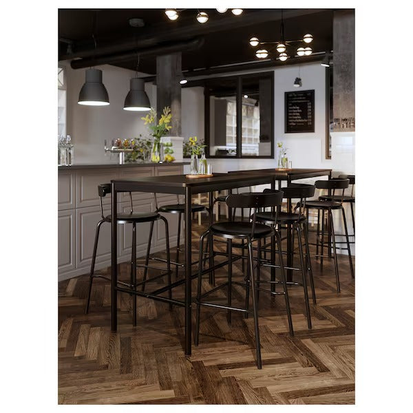 YNGVAR Bar stool, anthracite, 75 cm