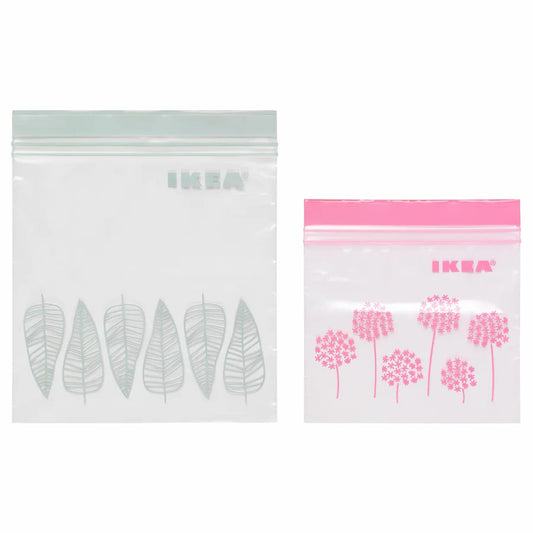 ISTAD Resealable bag, pink/green, 1/0.4 l