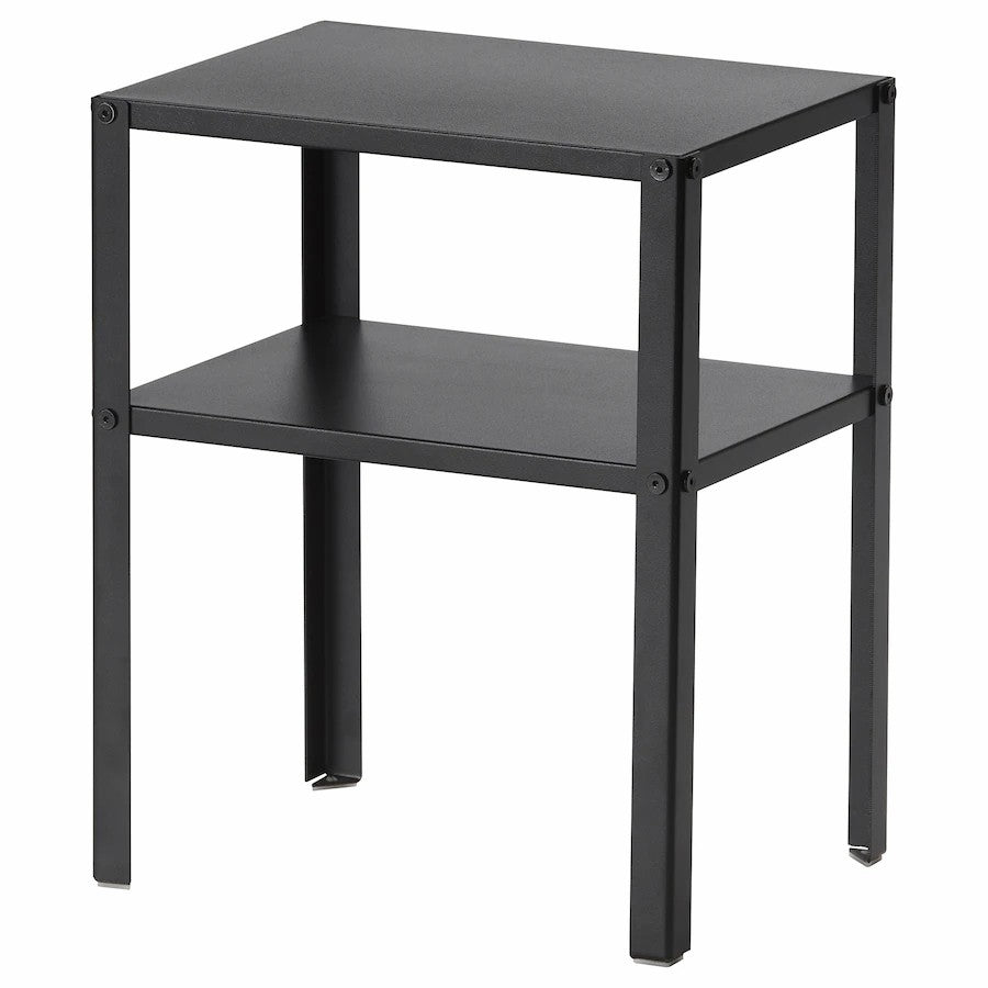 KNARREVIK Bedside table, black, 37x28 cm