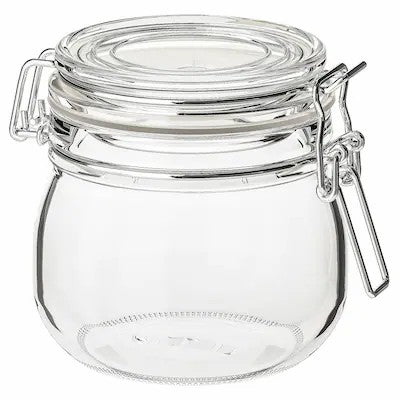 KORKEN Jar with lid, clear glass, 0.5 l