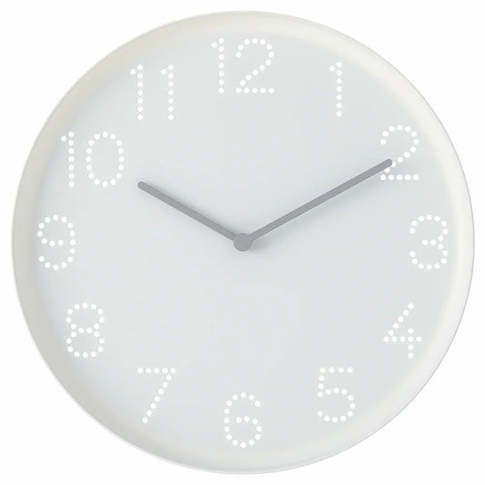 TROMMA Wall clock, low-voltage/white, 25 cm