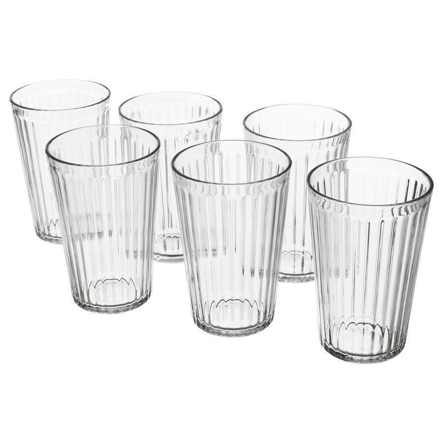 VARDAGEN Glass, clear glass, 43 cl, 6 pieces