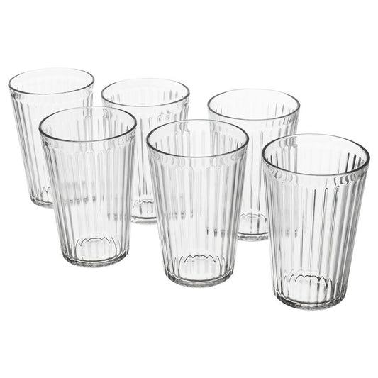 VARDAGEN Glass, clear glass, 43 cl, 6 pieces