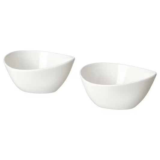 FRÖJDEFULL Serving bowl, white, 10x8 cm