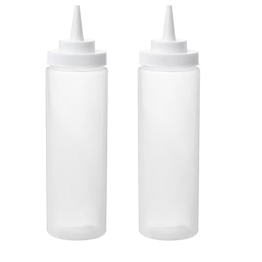 GRILLTIDER Squeeze bottle, plastic/transparent, 330 ml