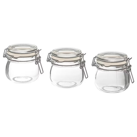 KORKEN Jar with lid, clear glass, 13 cl