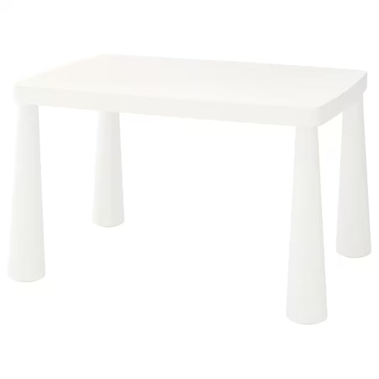 MAMMUT Children's table, in/outdoor white, 77x55 cm