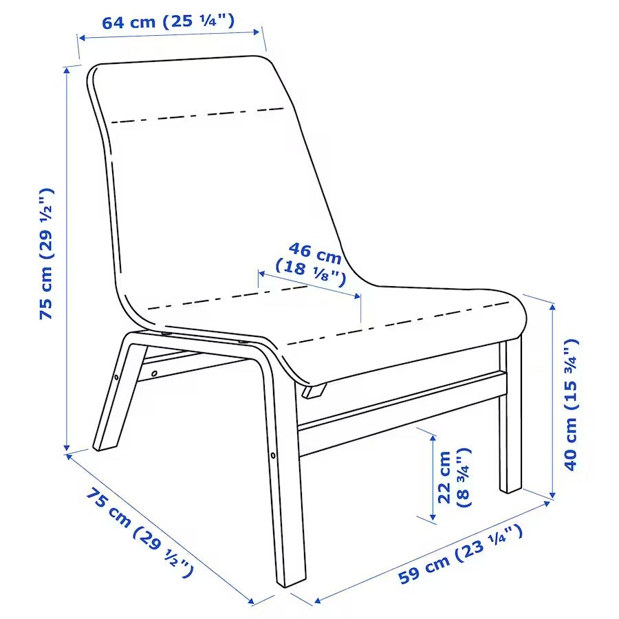 NOLMYRA Easy chair, birch veneer/grey