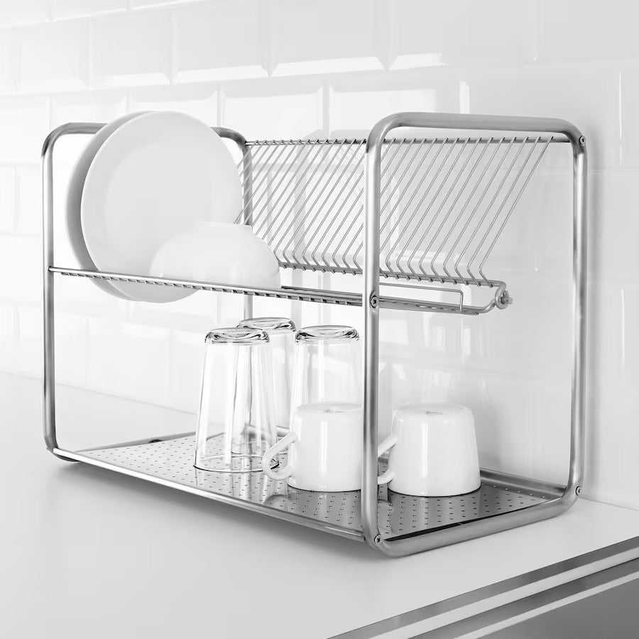 ORDNING Dish drainer, stainless steel, 50x27x36 cm