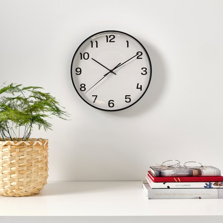 TJALLA Wall clock - low-voltage/black 28 cm (11 )